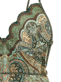 Zimmermann Wanderlust One Piece Swimsuit Green