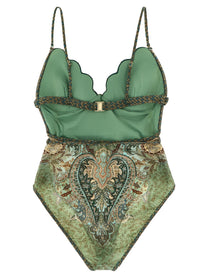 Zimmermann Wanderlust One Piece Swimsuit Green