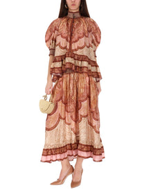 Zimmermann Women's Wanderlust Ruffle Blouse Multicolor