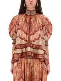 Zimmermann Women's Wanderlust Ruffle Blouse Multicolor