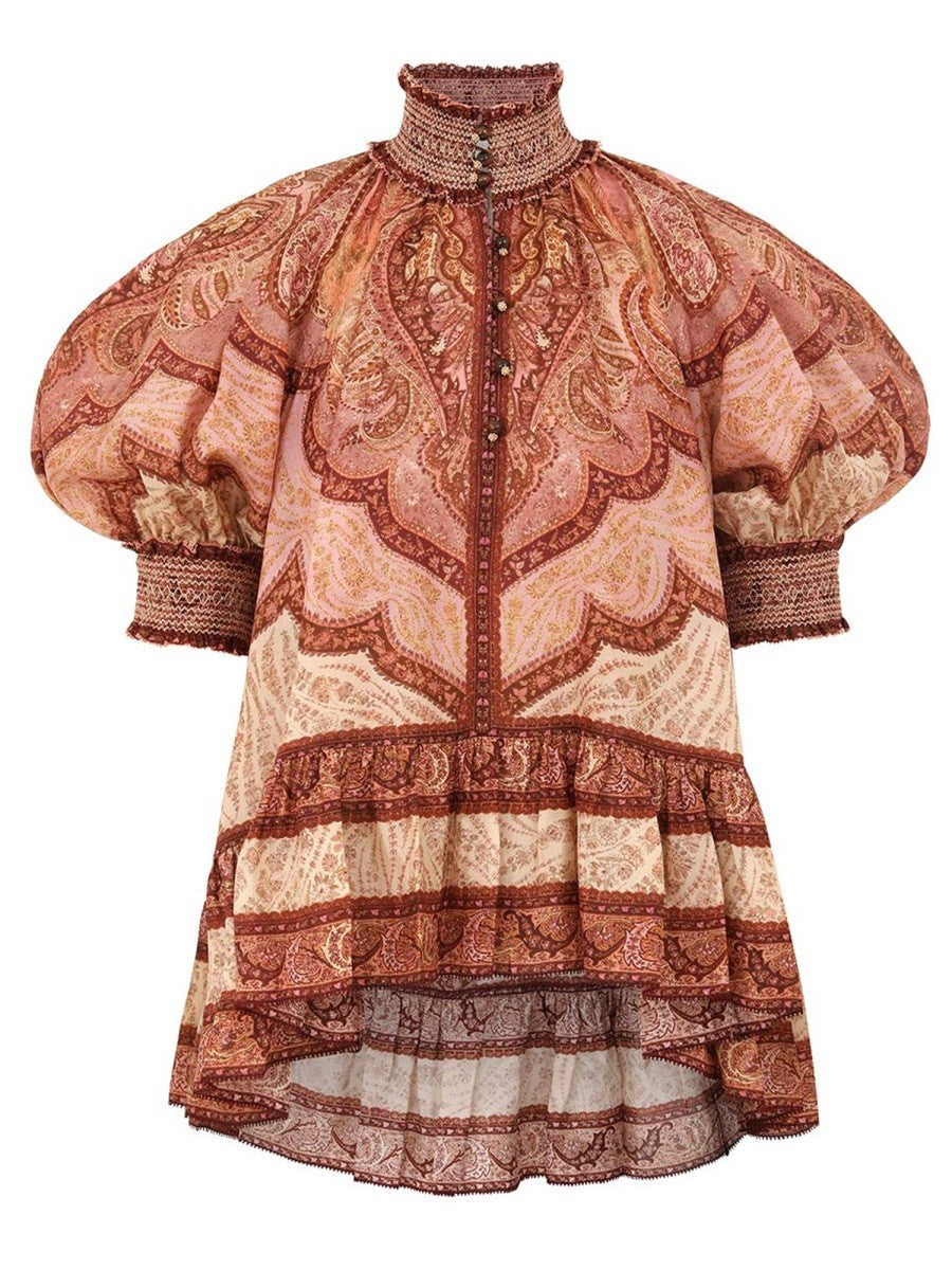 Zimmermann Women's Wanderlust Ruffle Blouse Multicolor