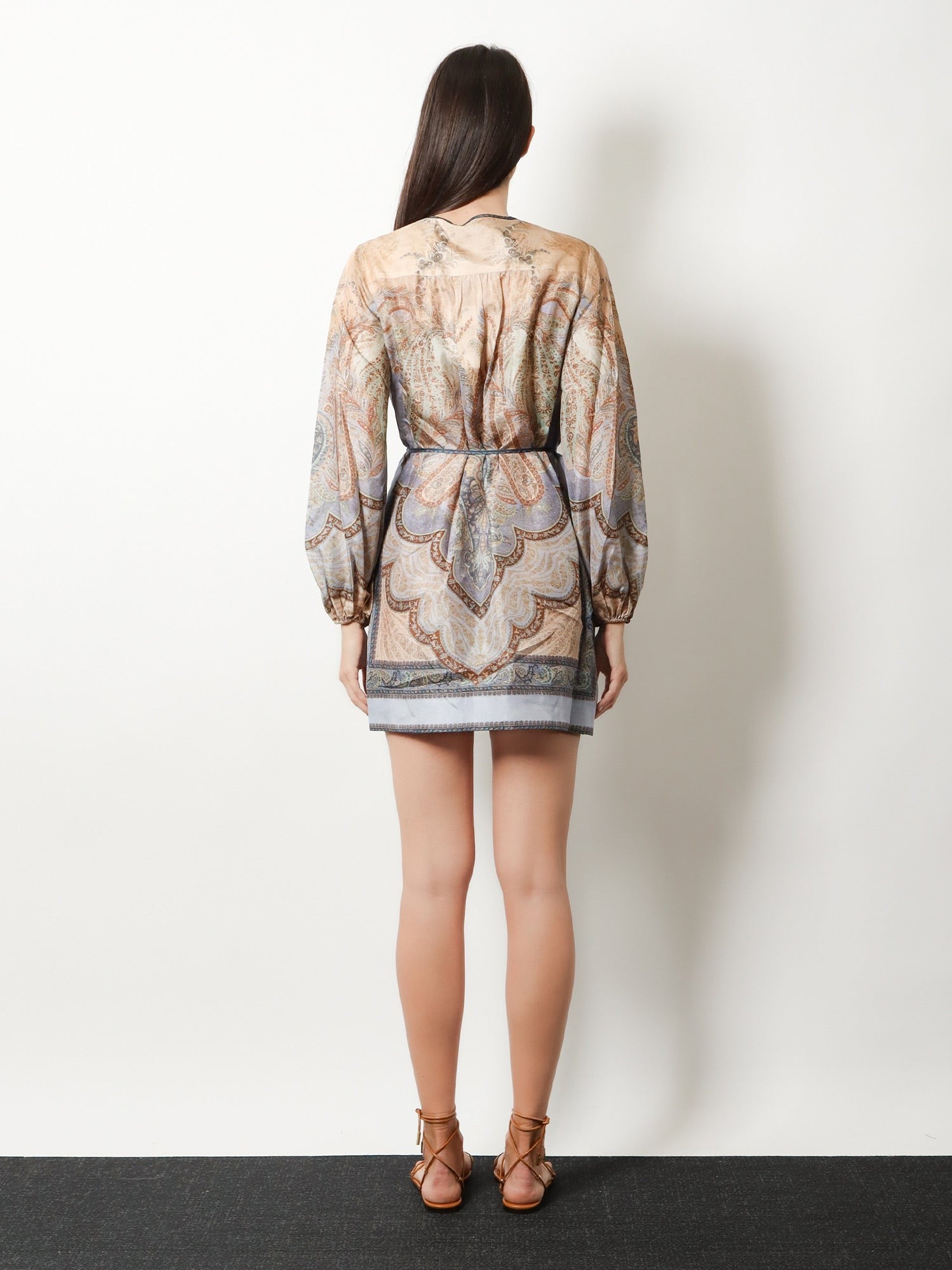 Zimmermann Women's Wanderlust Tunic Silk Mini Dress Blue