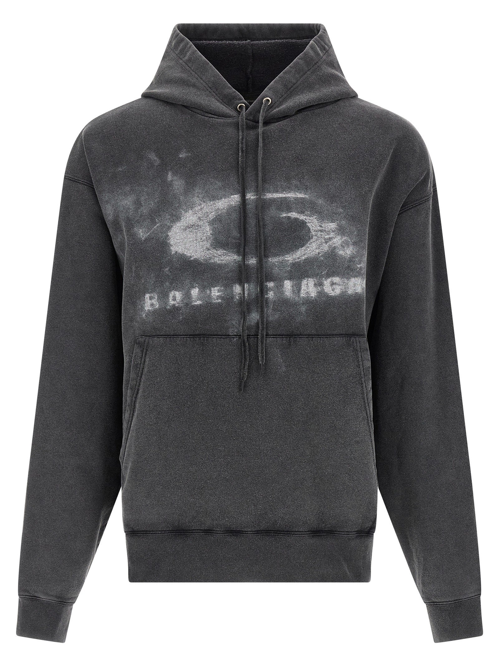 Balenciaga Washed Crayon Loop Hoodie White