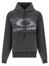 Balenciaga Washed Crayon Loop Hoodie White