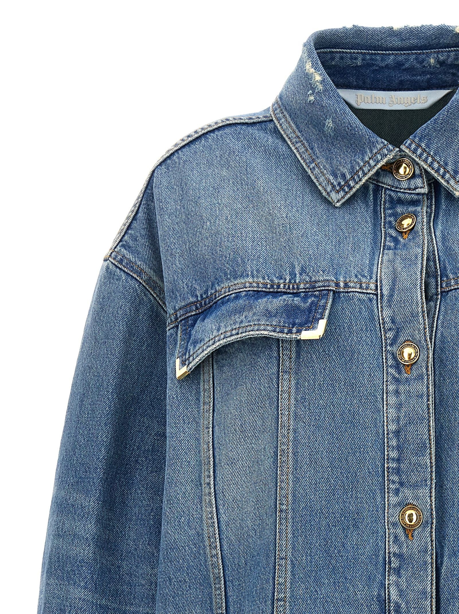Palm Angels Washed Jacket Blue