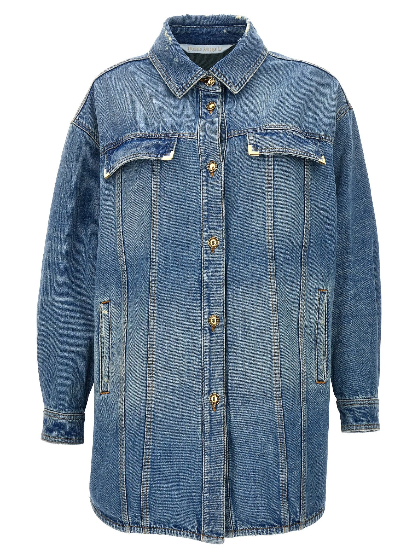 Palm Angels Washed Jacket Blue