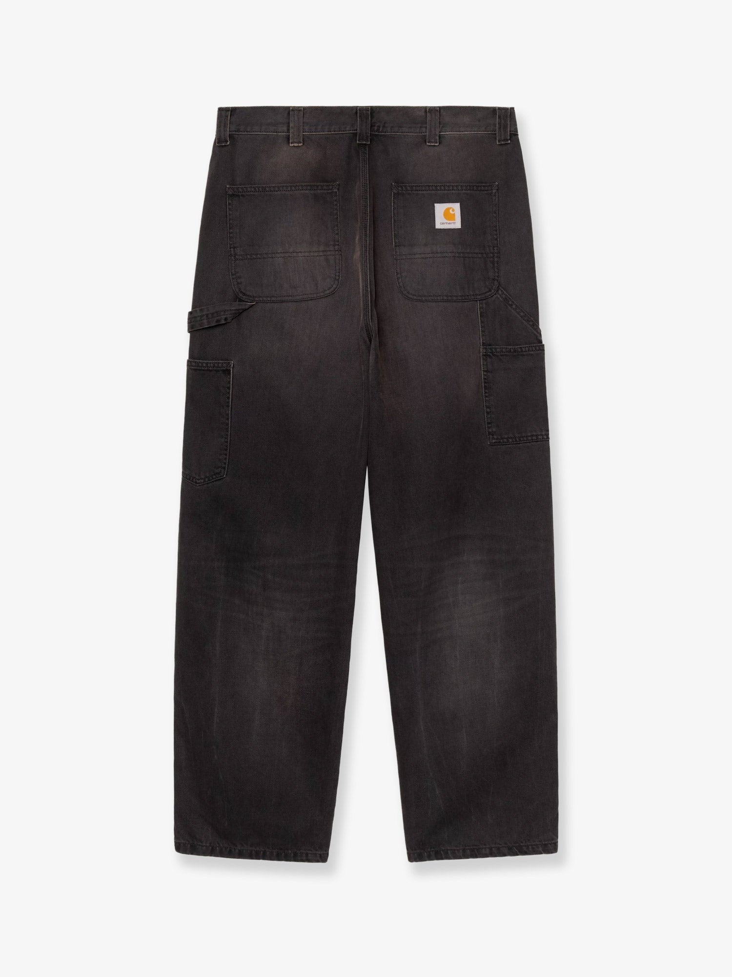 Carhartt Wip Men's Washed Out Black Denim Jeans Black