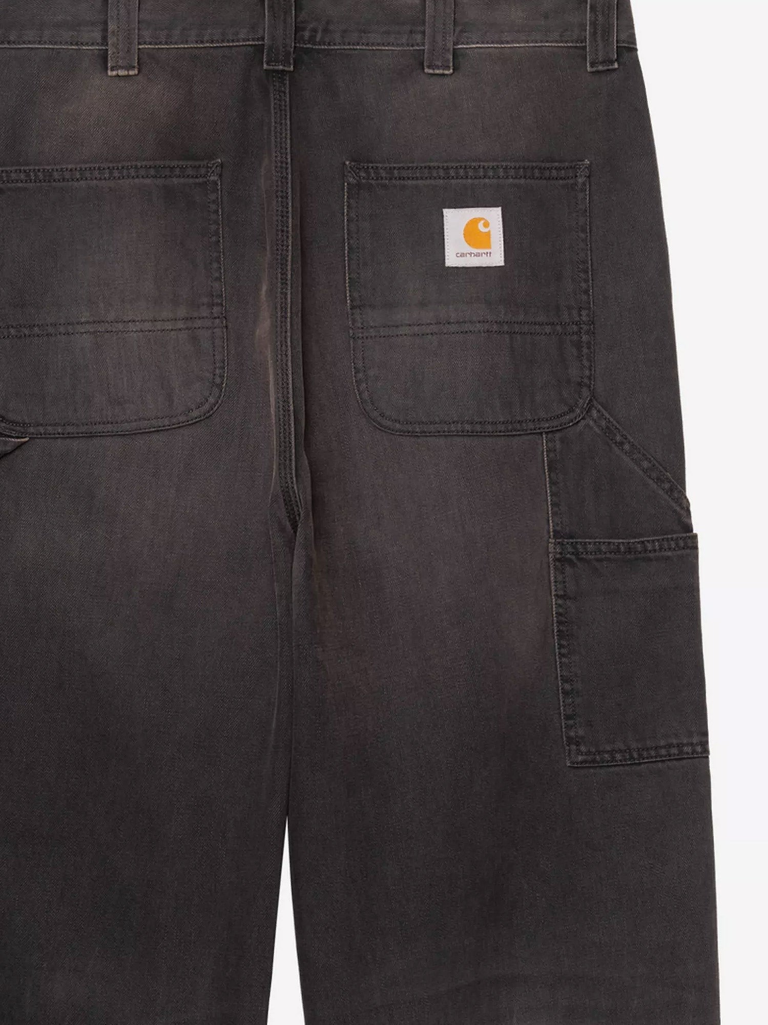 Carhartt Wip Men's Washed Out Black Denim Jeans Black