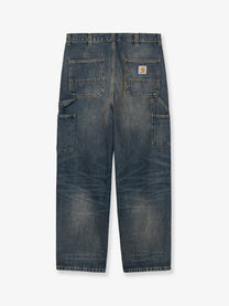 Carhartt Wip Men's Washed Out Blue Denim Jeans Blue