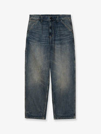 Carhartt Wip Men's Washed Out Blue Denim Jeans Blue
