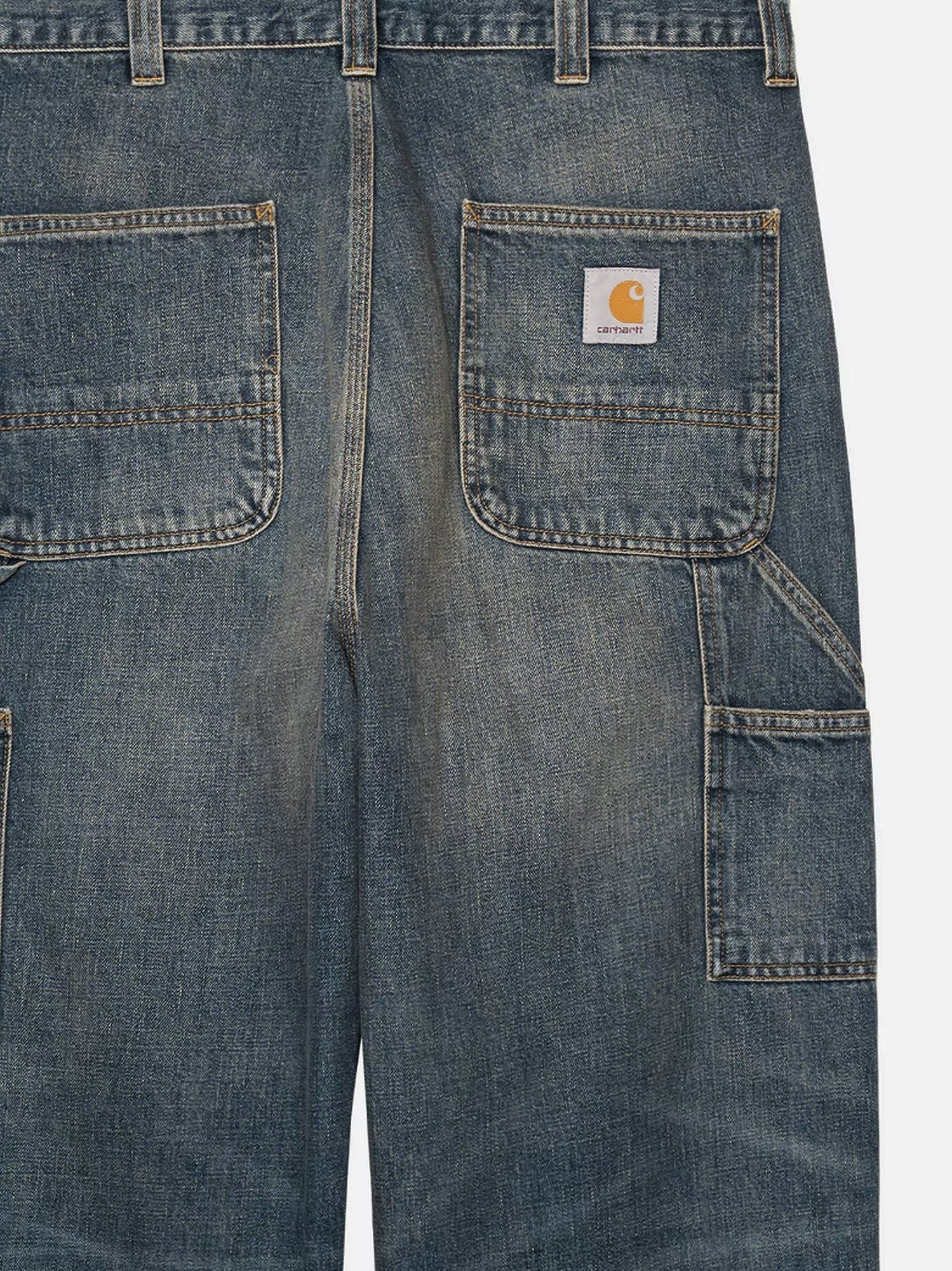 Carhartt Wip Men's Washed Out Blue Denim Jeans Blue