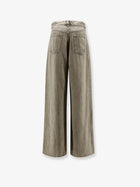 3x1 Women's Washed Out Denim Skater Trousers Beige