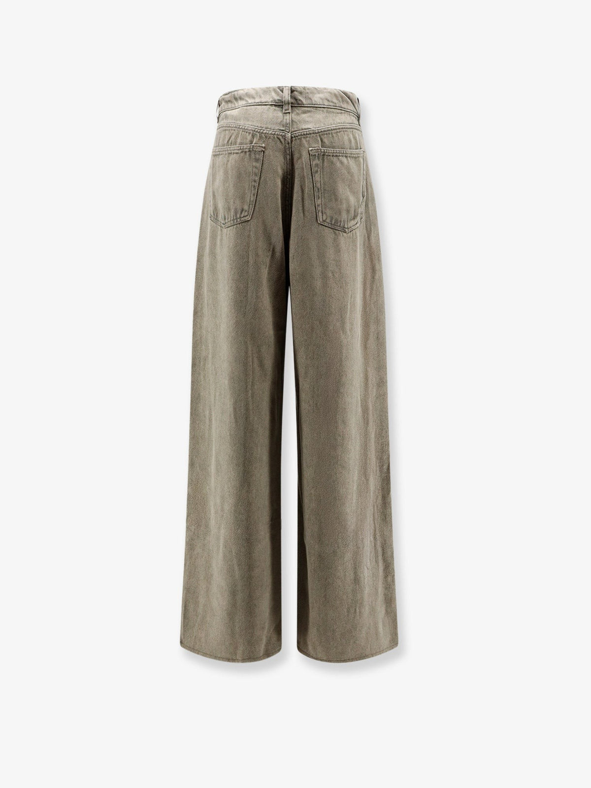 3x1 Women's Washed Out Denim Skater Trousers Beige