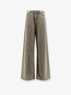 3x1 Women's Washed Out Denim Skater Trousers Beige