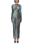 Jean Paul Gaultier Women's Water Mesh Long Dress Blue