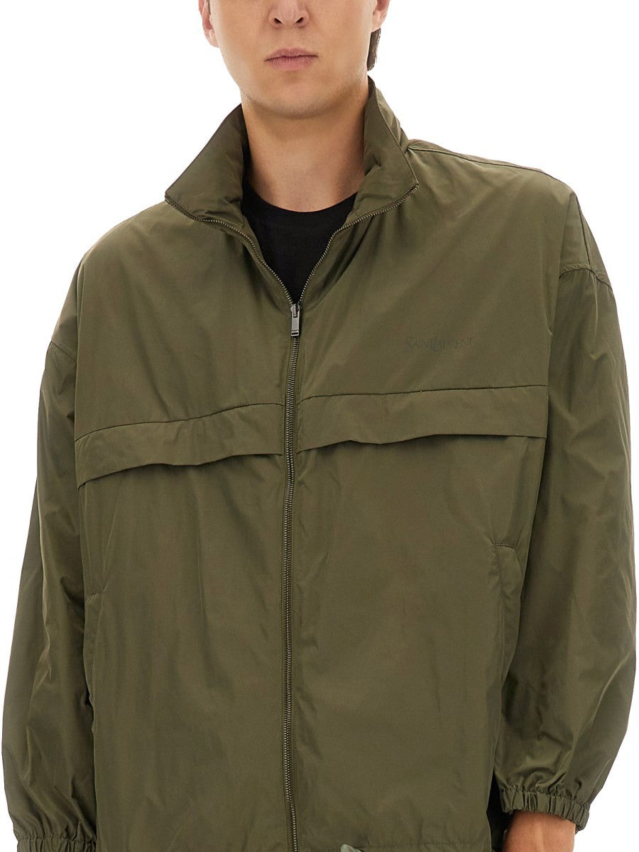 Saint Laurent Men's Water Repellent Jacket Green, view 4