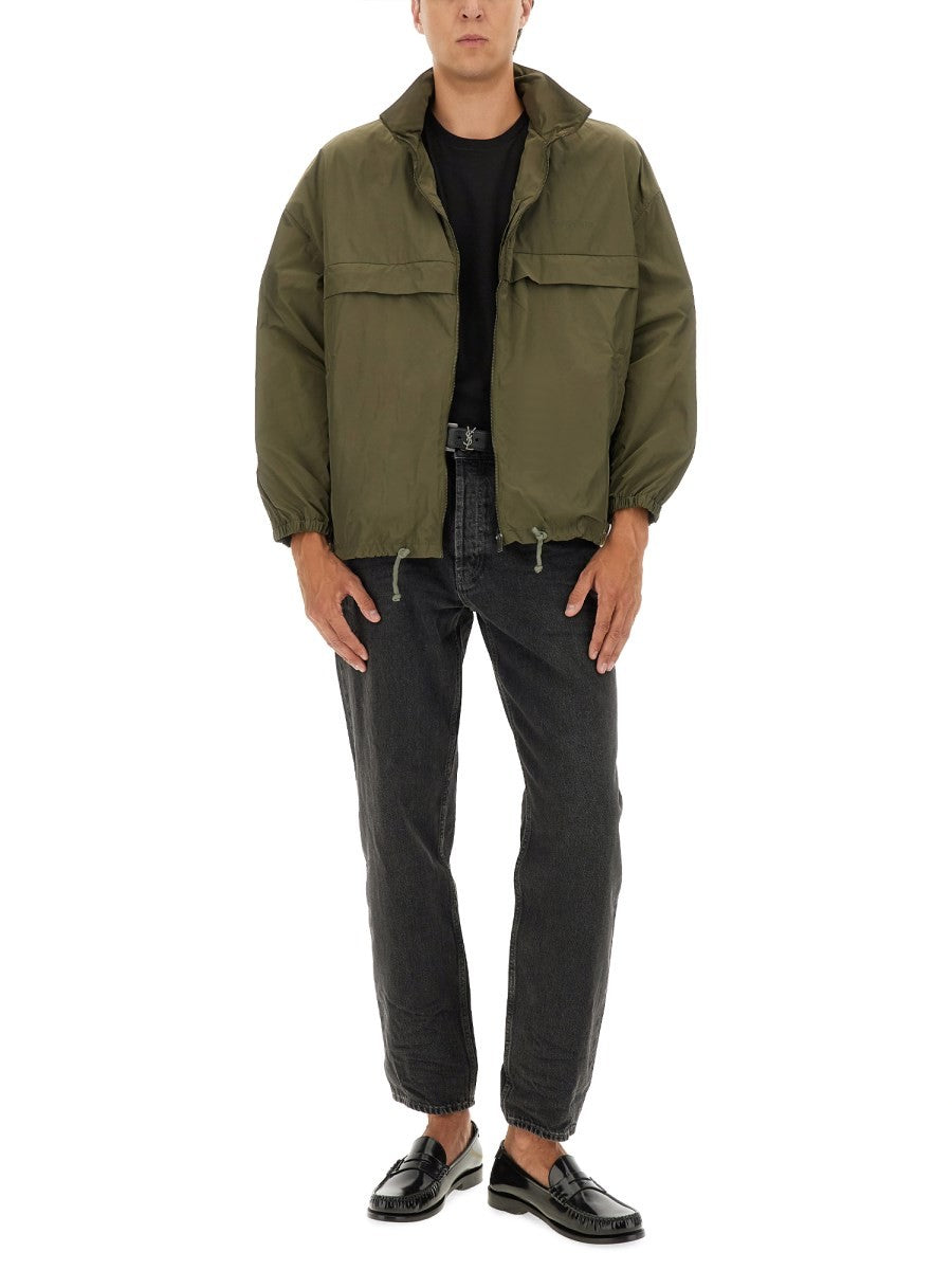 Saint Laurent Men's Water Repellent Jacket Green, view 2