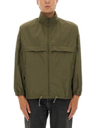 Saint Laurent Men's Water Repellent Jacket Green