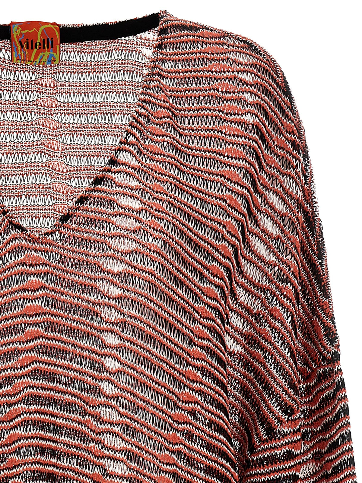 Vitelli Wave Jacquard Sweater Gold, view 3