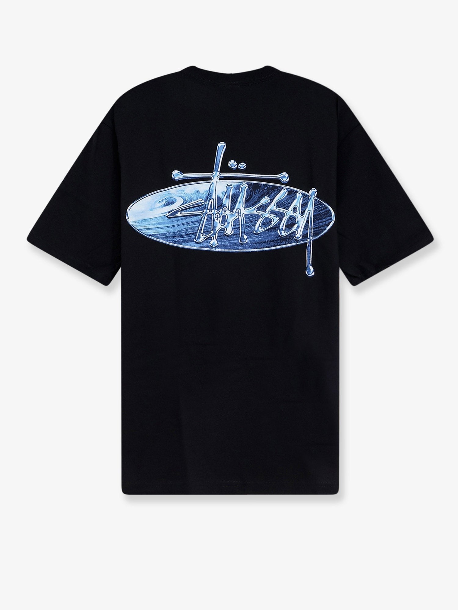 Stussy Men's Wave Oval Cotton Shirt Black