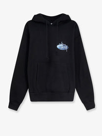 Stussy Men's Wave Oval Hooded Sweatshirt Black