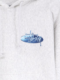 Stussy Men's Wave Oval Hooded Sweatshirt Grey