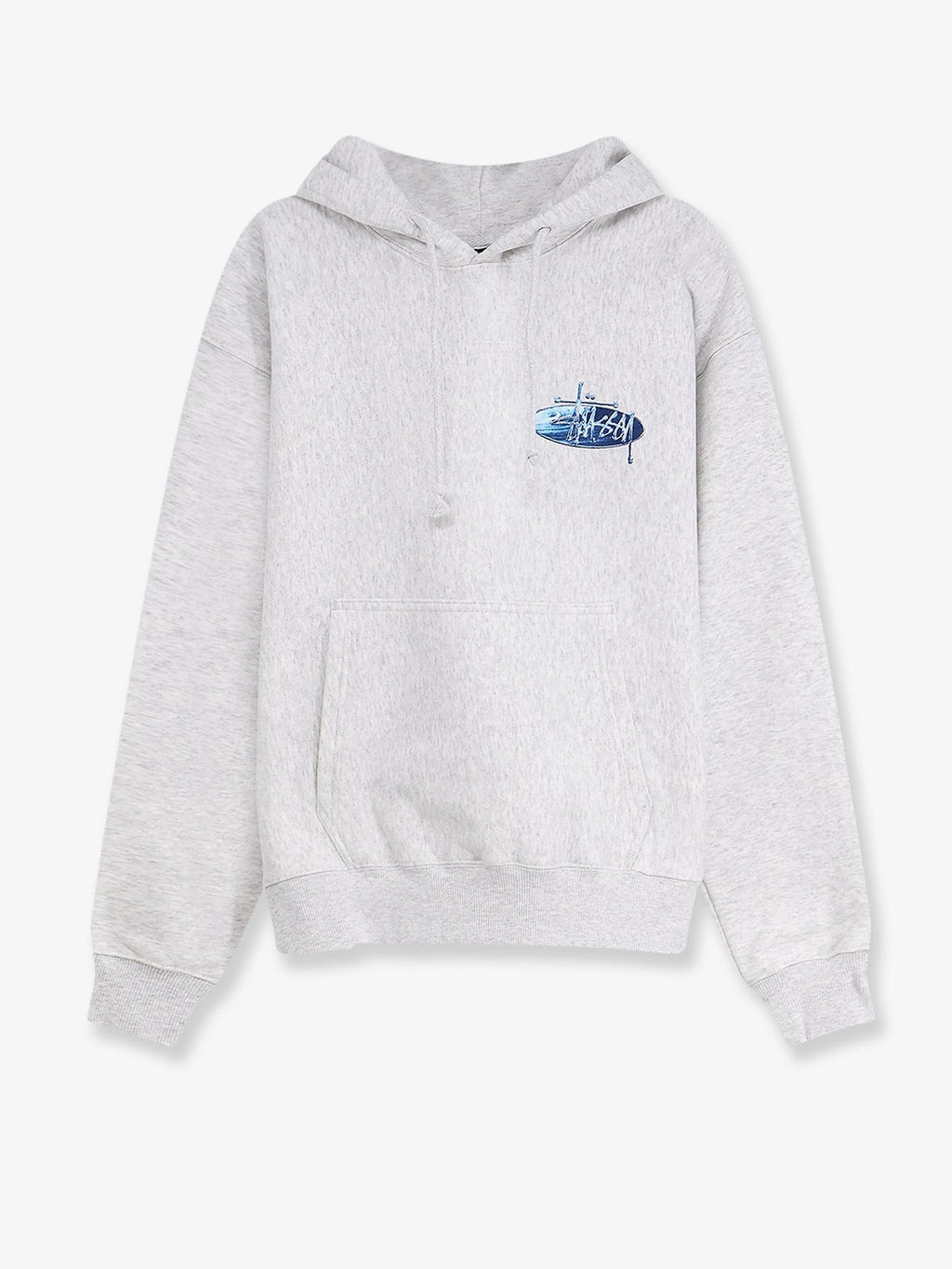 Stussy Men's Wave Oval Hooded Sweatshirt Grey