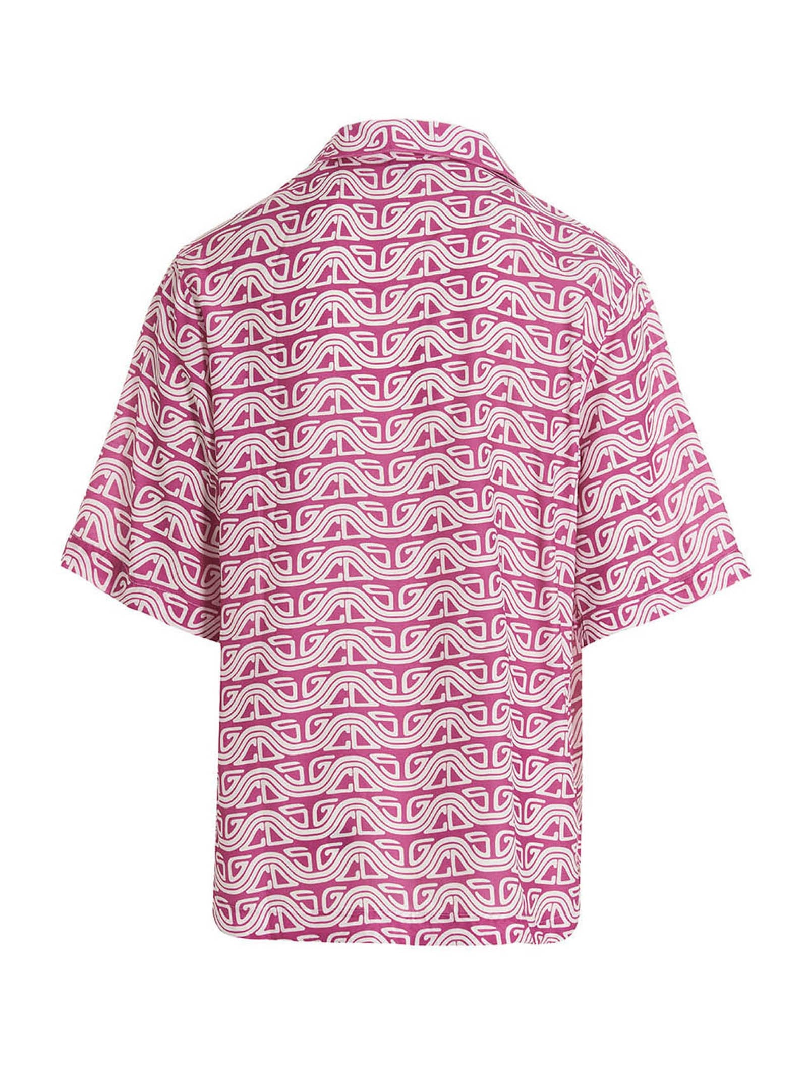 GCDS Waved Shirt Pink