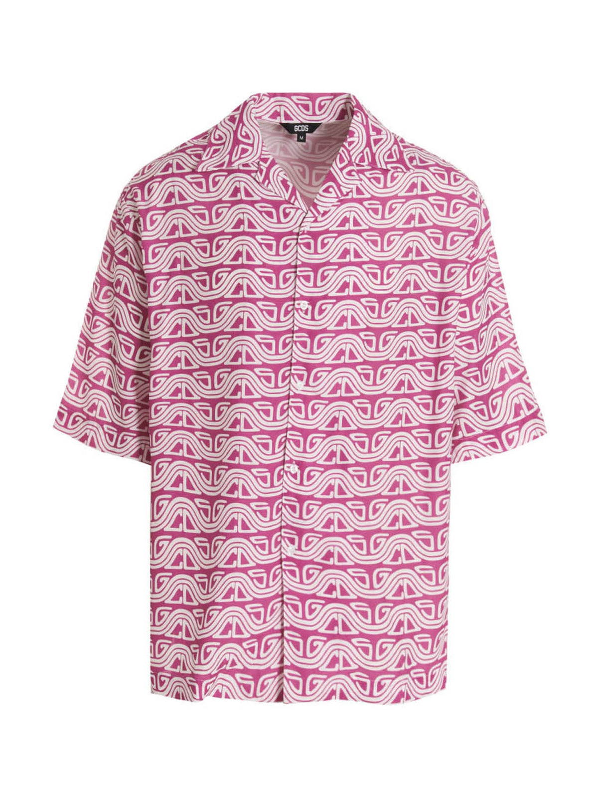 GCDS Waved Shirt Pink