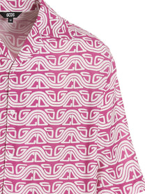 GCDS Waved Shirt Pink