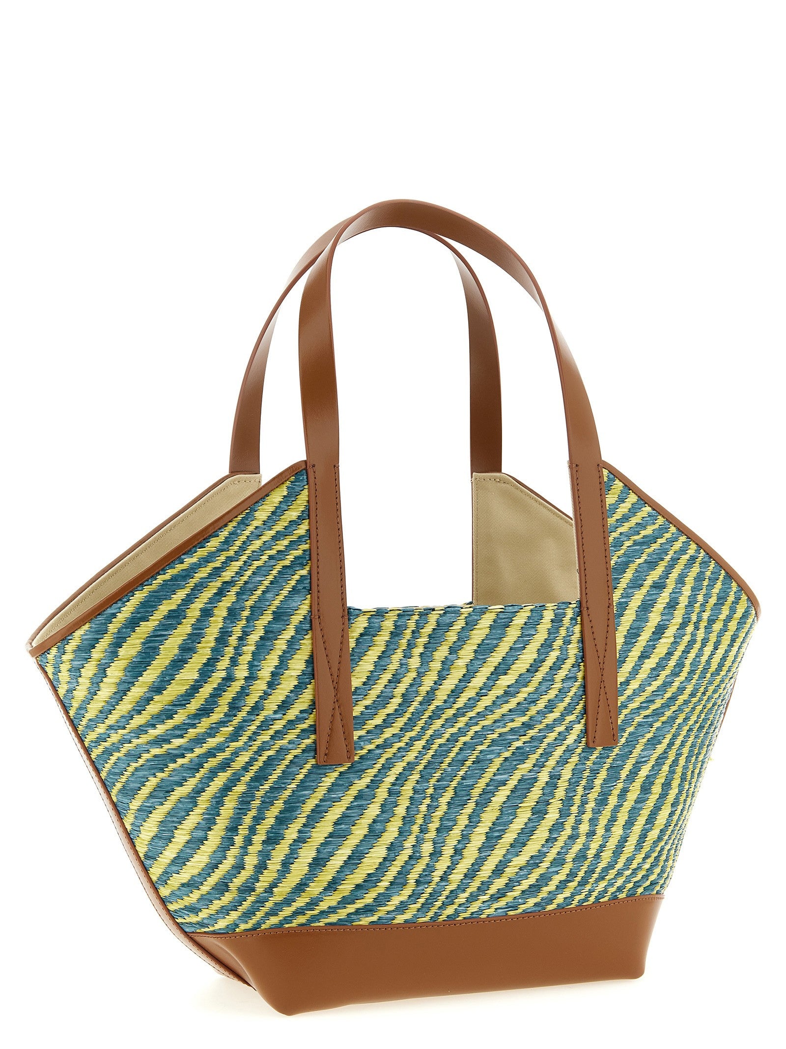 Marni Waves Piccola Shopping Bag Green