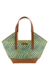 Marni Waves Piccola Shopping Bag Green