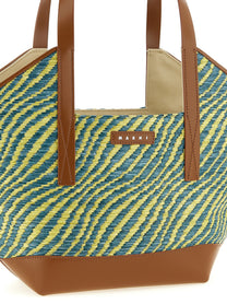 Marni Waves Piccola Shopping Bag Green