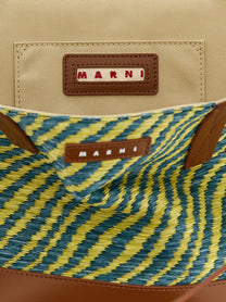 Marni Waves Piccola Shopping Bag Green