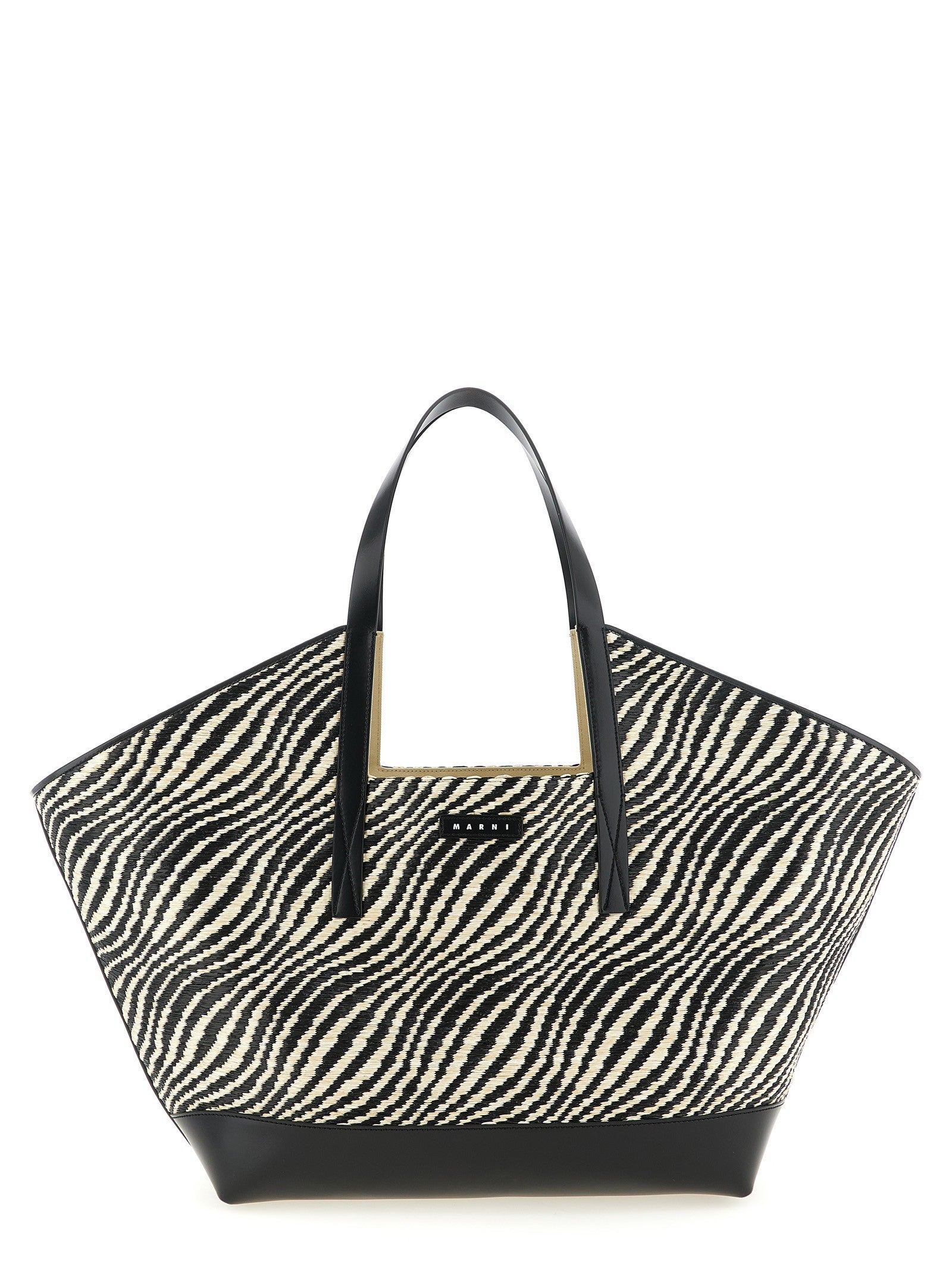 Marni Waves Shopping Bag Black