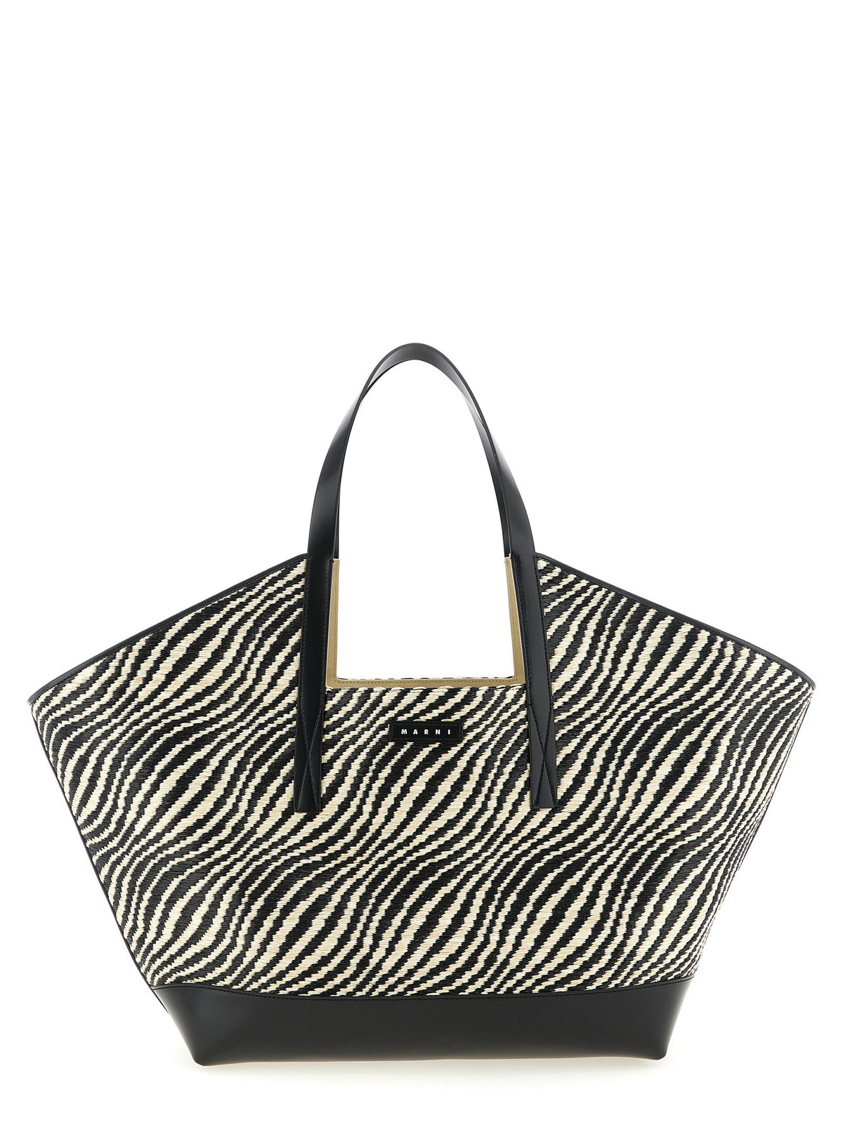 Marni Waves Shopping Bag Black