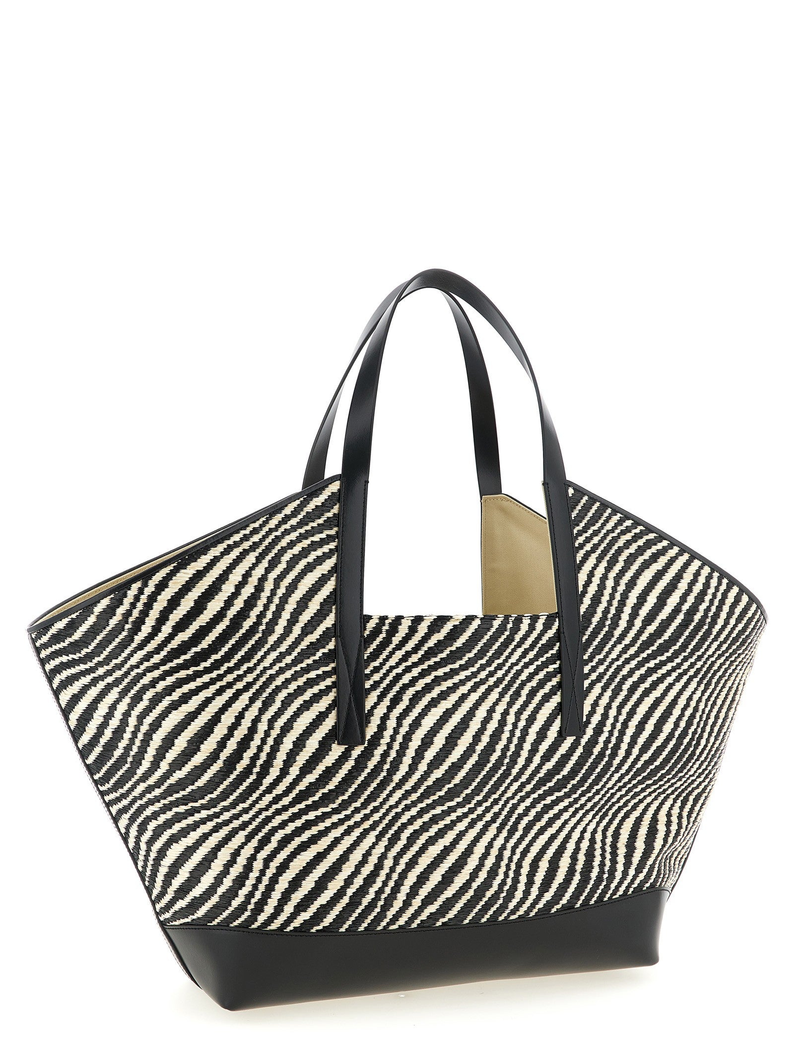 Marni Waves Shopping Bag Black