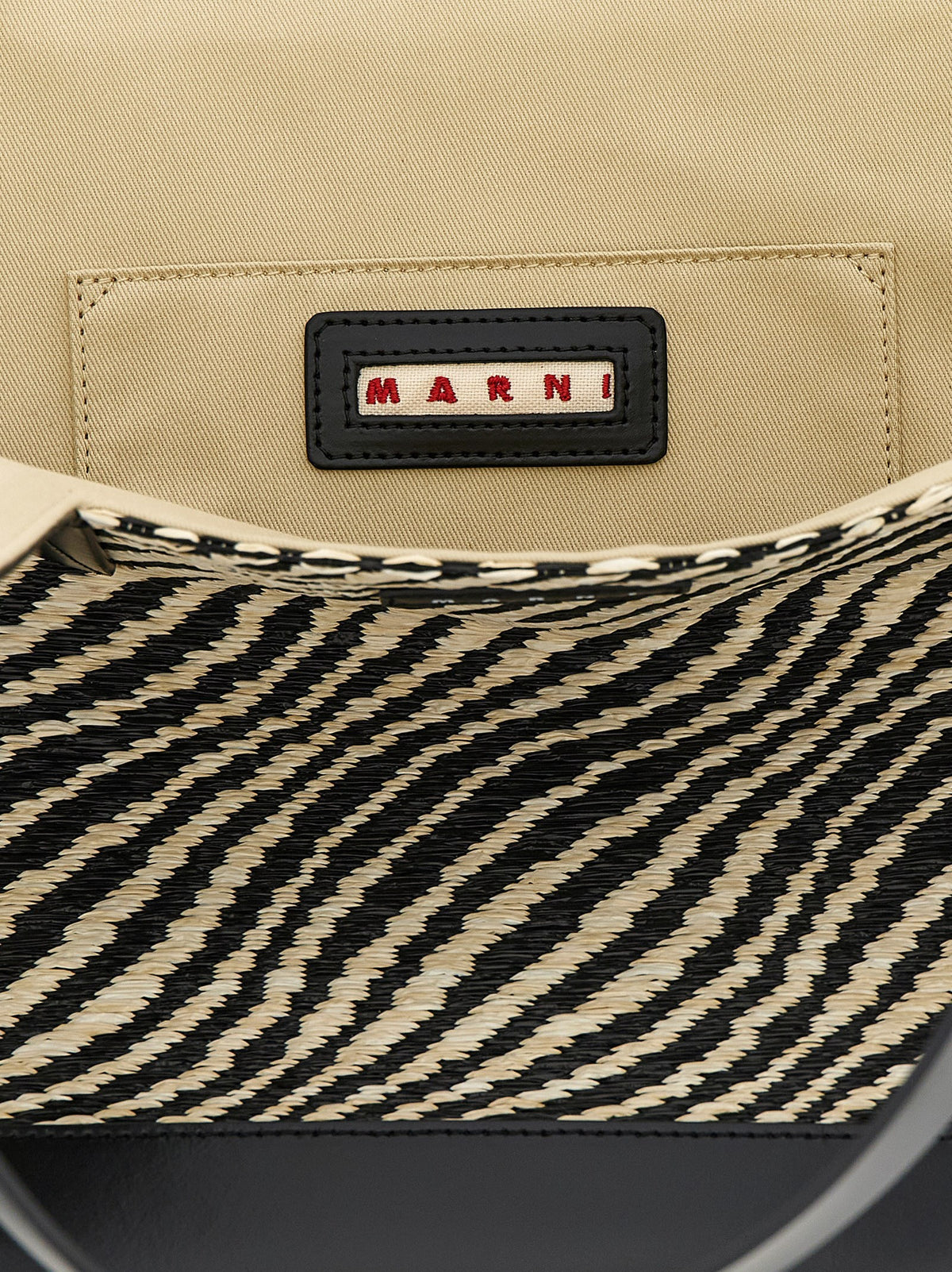 Marni Waves Shopping Bag Black, view 4