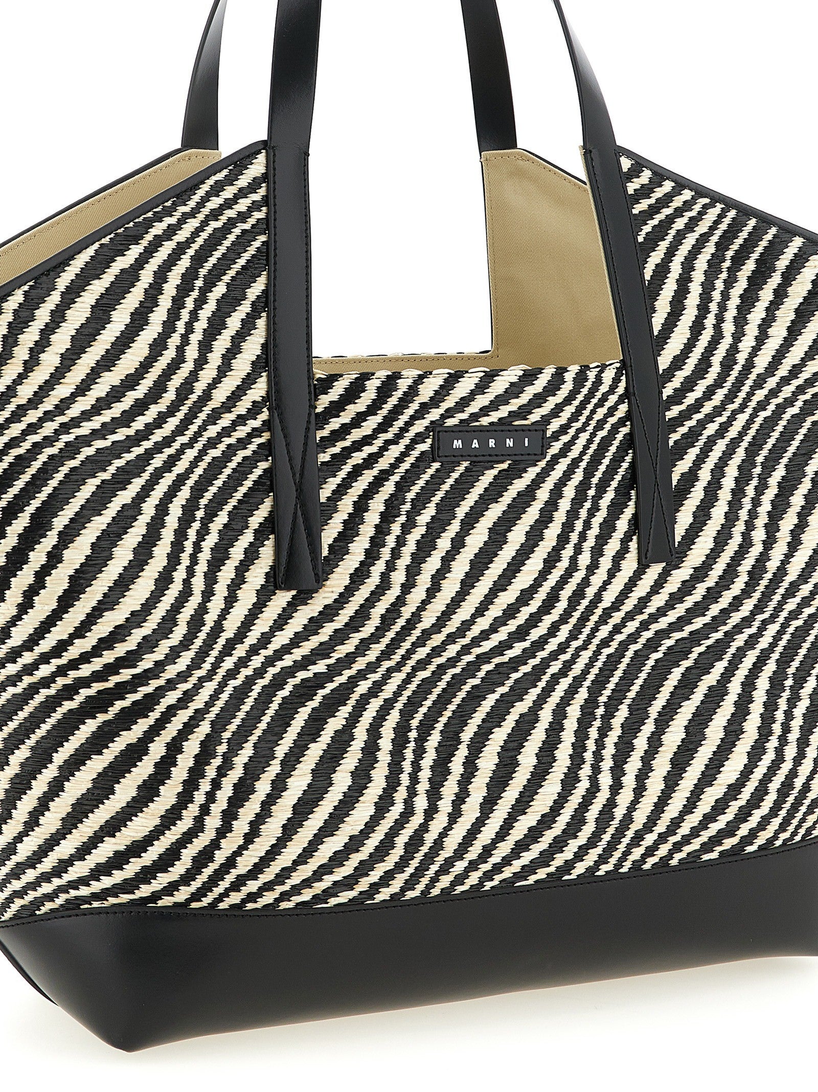 Marni Waves Shopping Bag Black