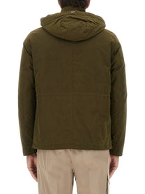 Herno Men's Waxed Cotton Short Parka Green