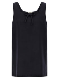 Miu Miu Waxed Double Wool Dress Blue
