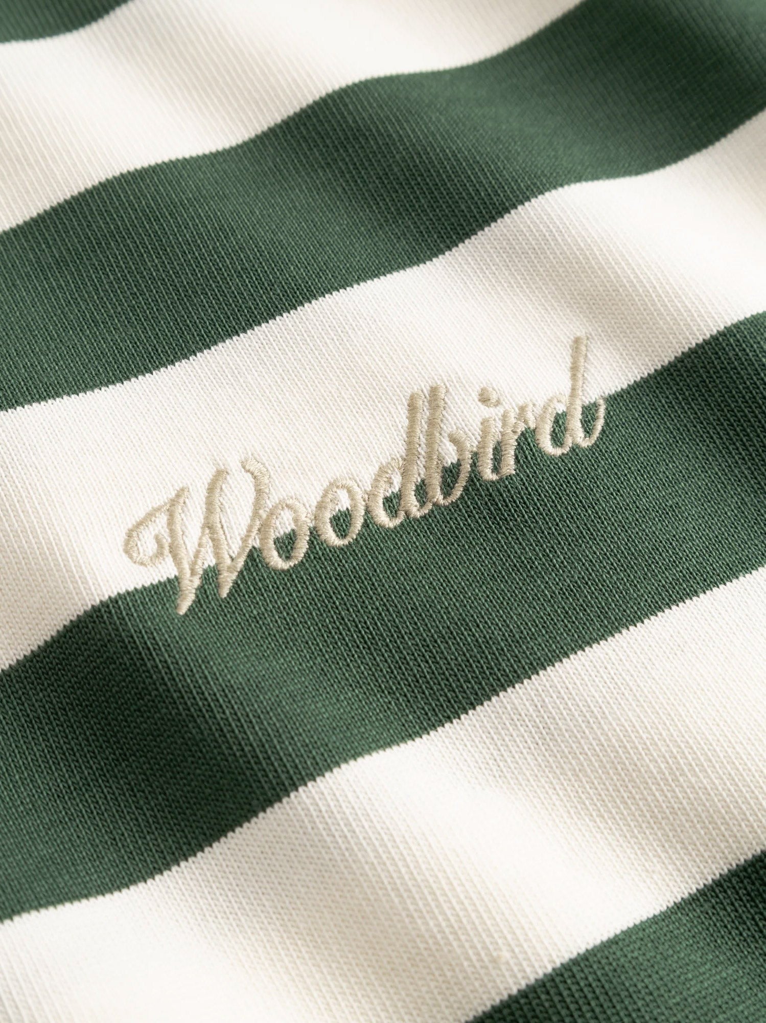 Woodbird Men's Wbbeam Stripe Tee Organic Cotton Shirt Green