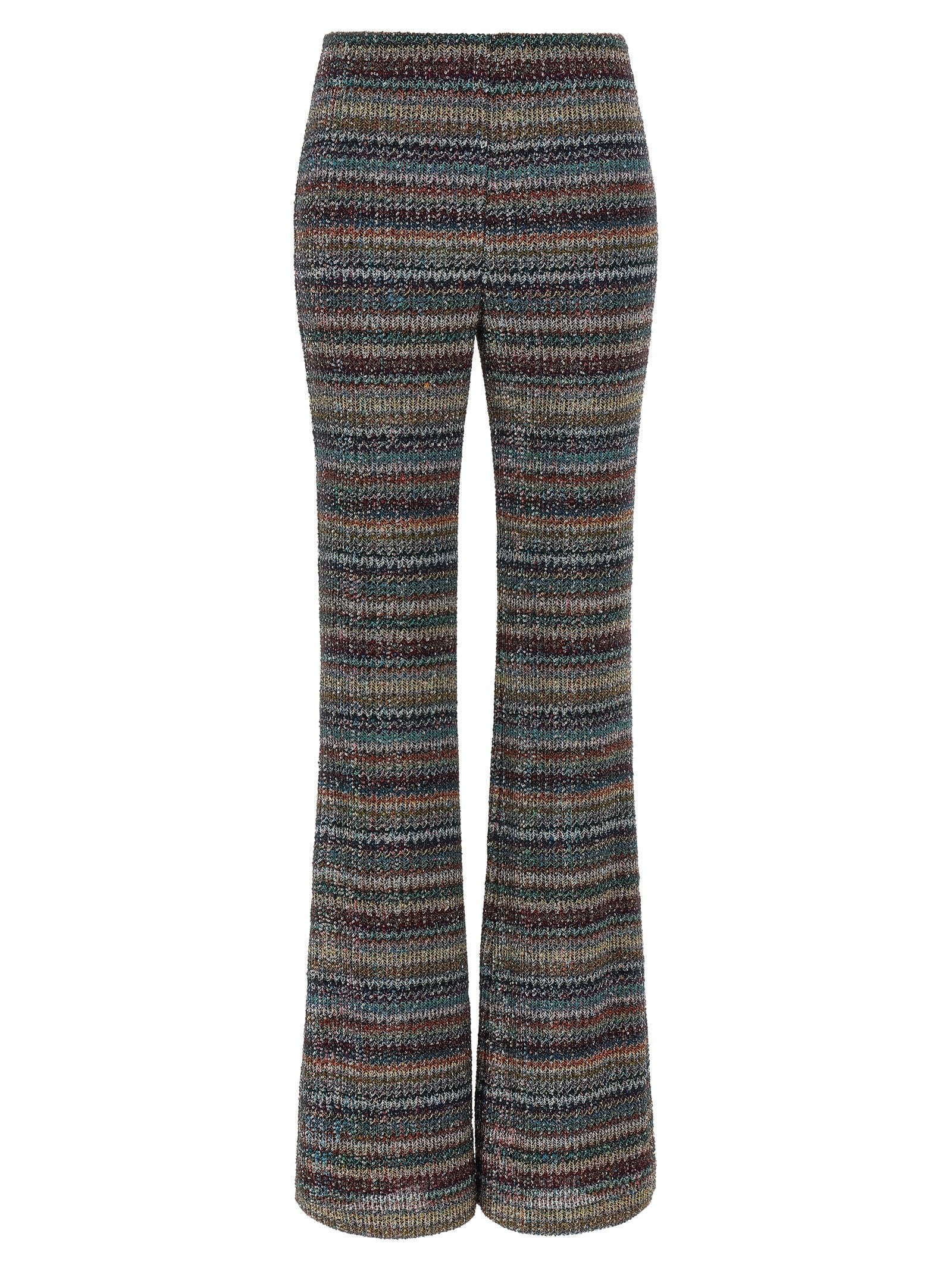 Missoni Weaved Greek Pattern Pants Gold