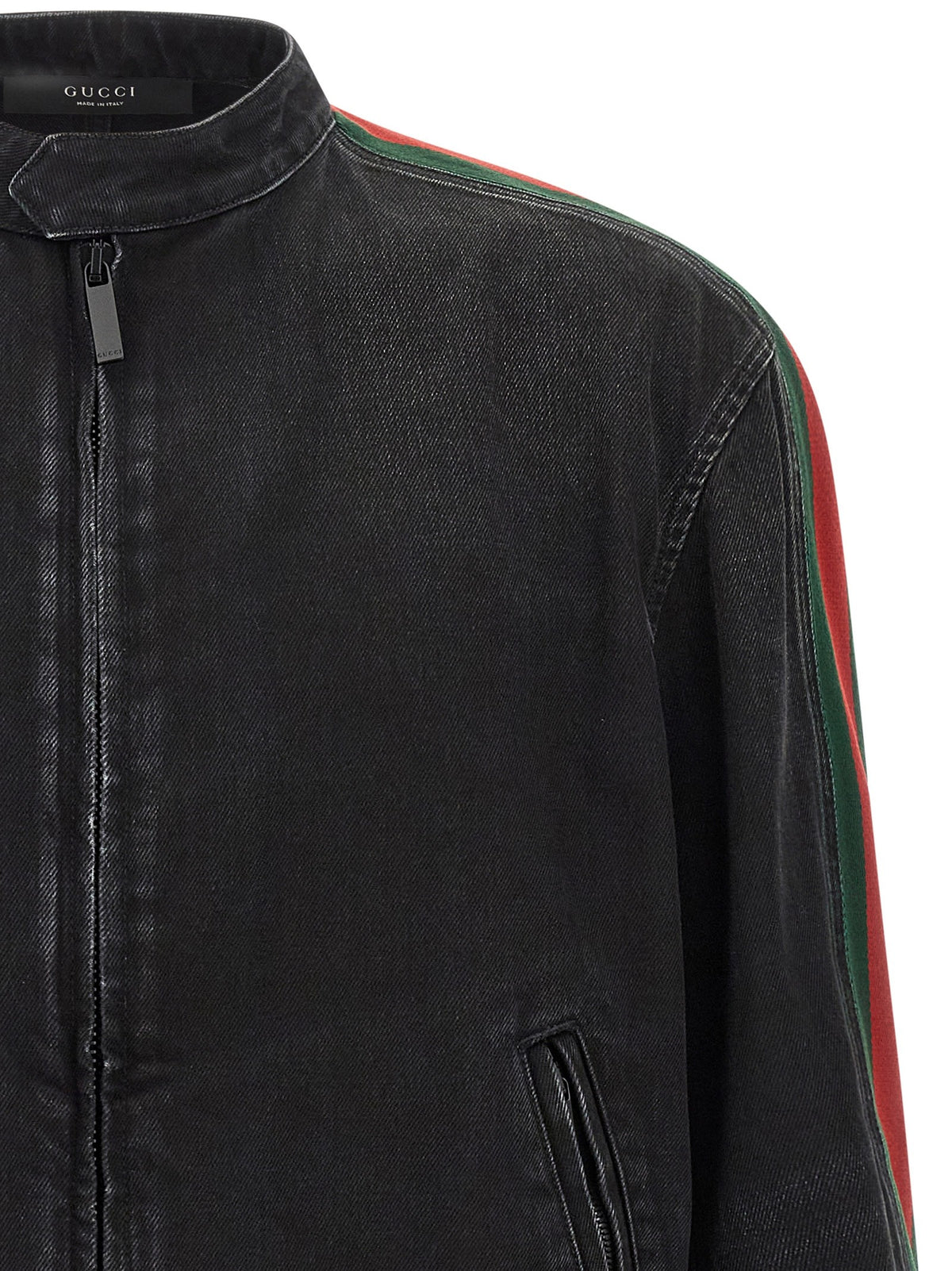 Gucci Web Biker Jacket Black