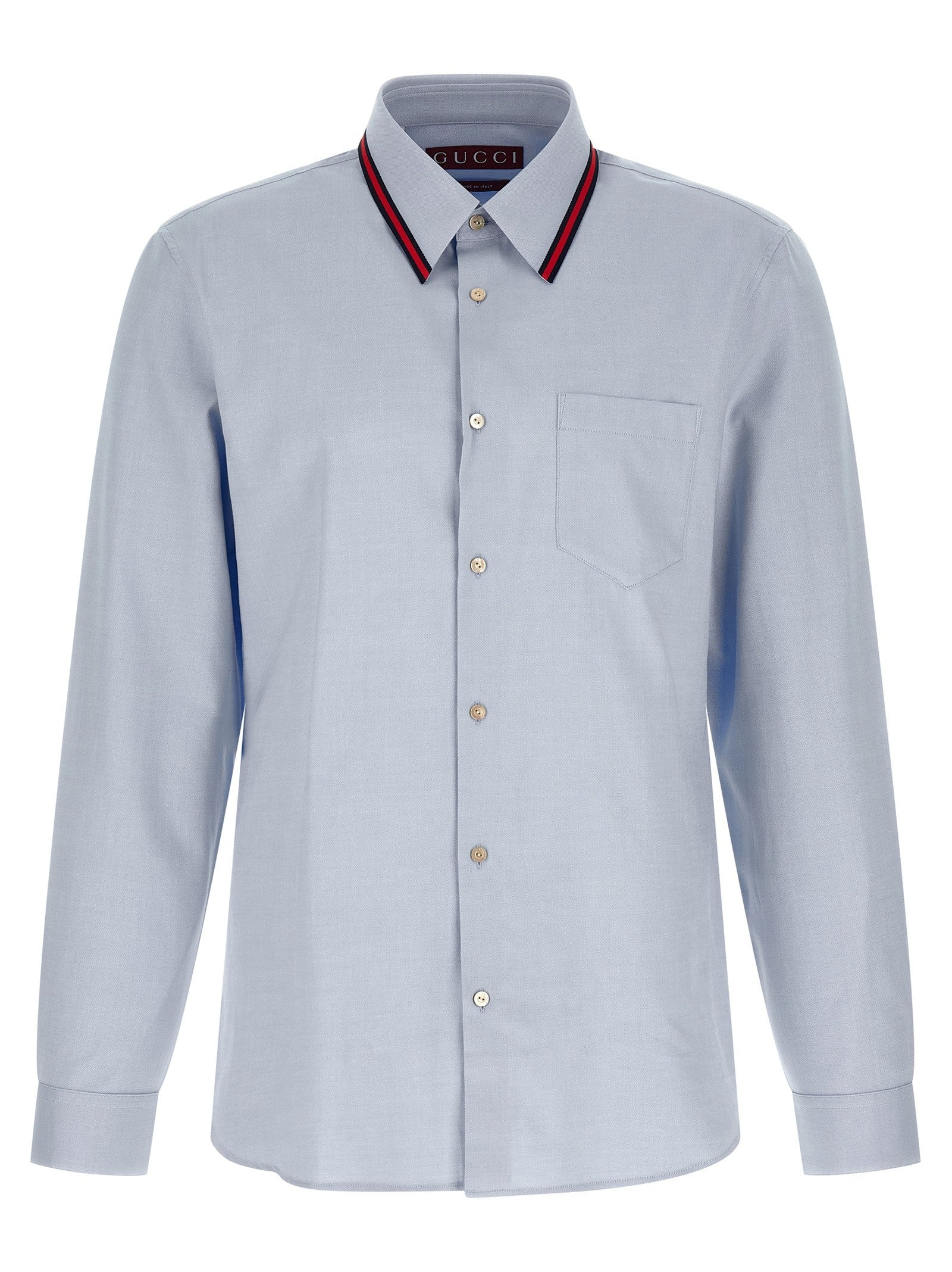 Gucci Web Collar Shirt Blue