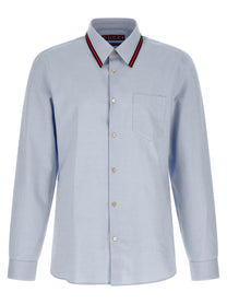 Gucci Web Collar Shirt Blue