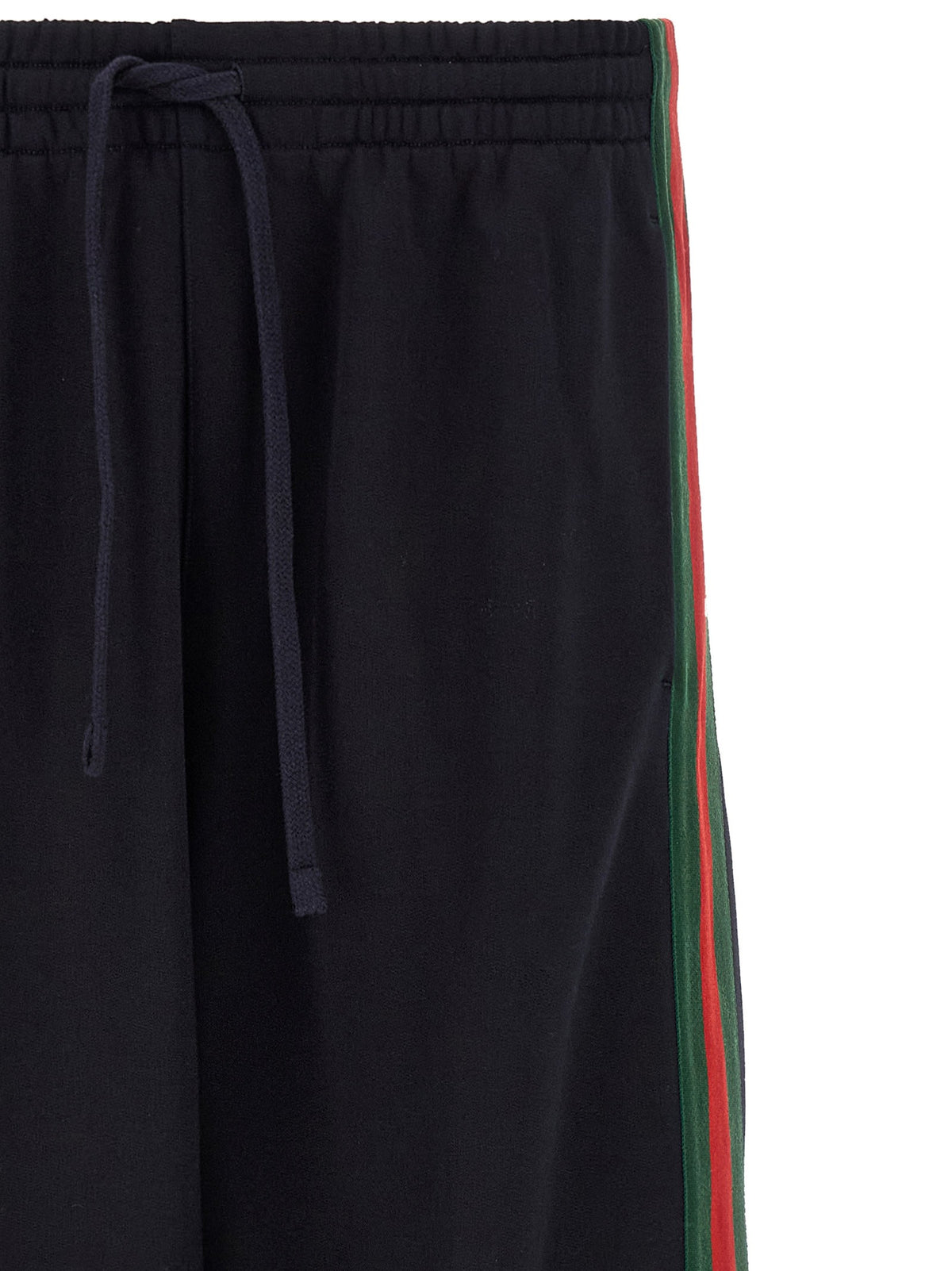 Gucci Web Cotton and Silk Joggers Blue