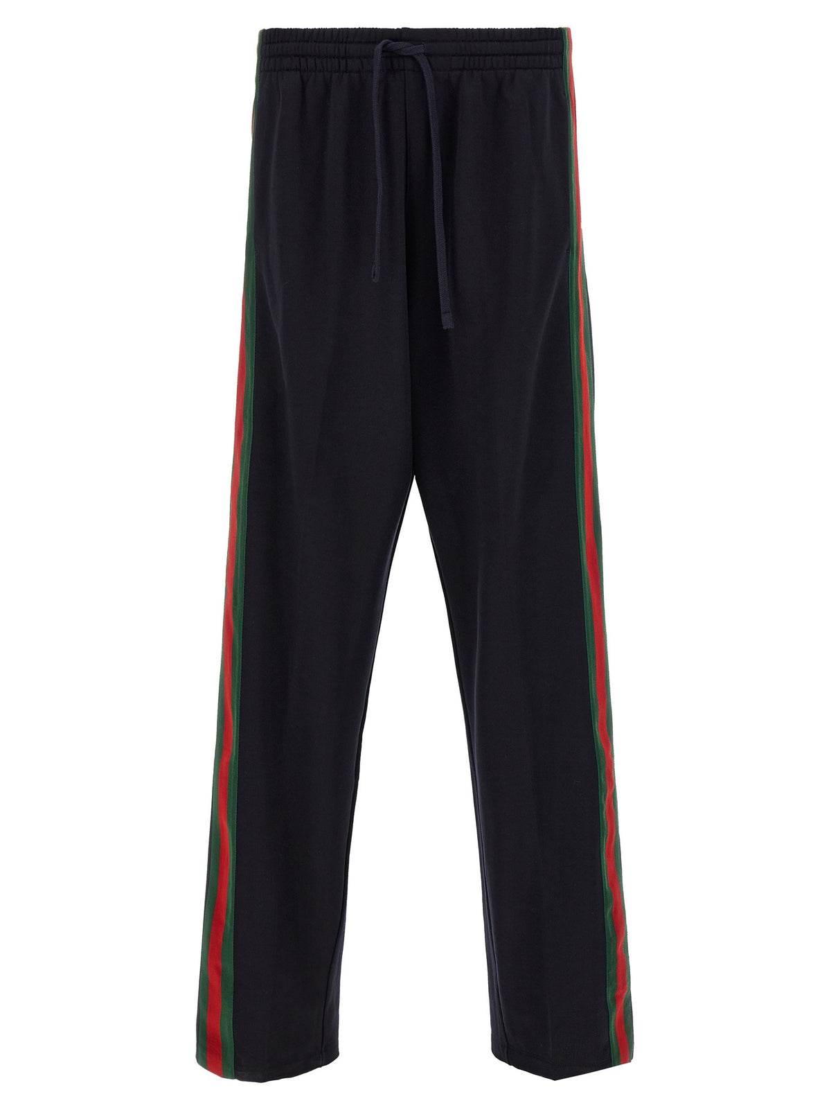 Gucci Web Cotton and Silk Joggers Blue