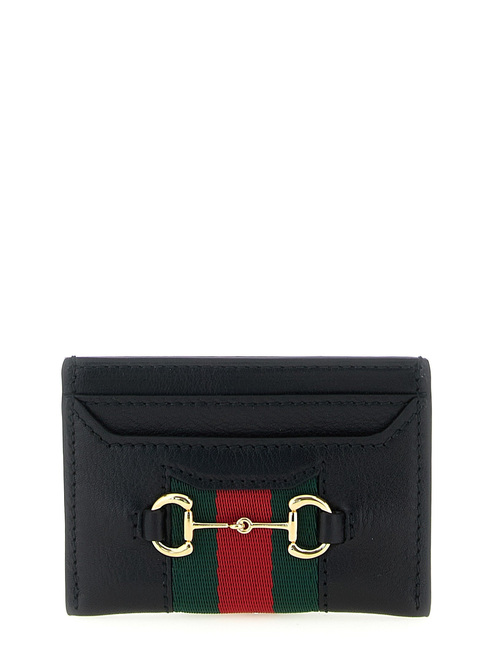 Gucci Web Horsebit Gucci Card Holder Black