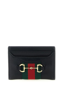 Gucci Web Horsebit Gucci Card Holder Black